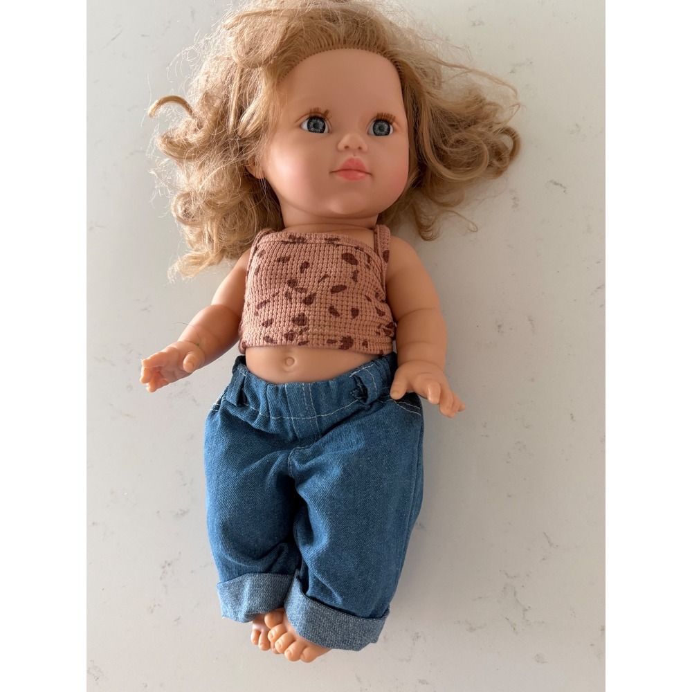 Minikane Gordis Doll Blonde Curly Hair Blue Eyes Les Minizhabits Outfit 13 inch